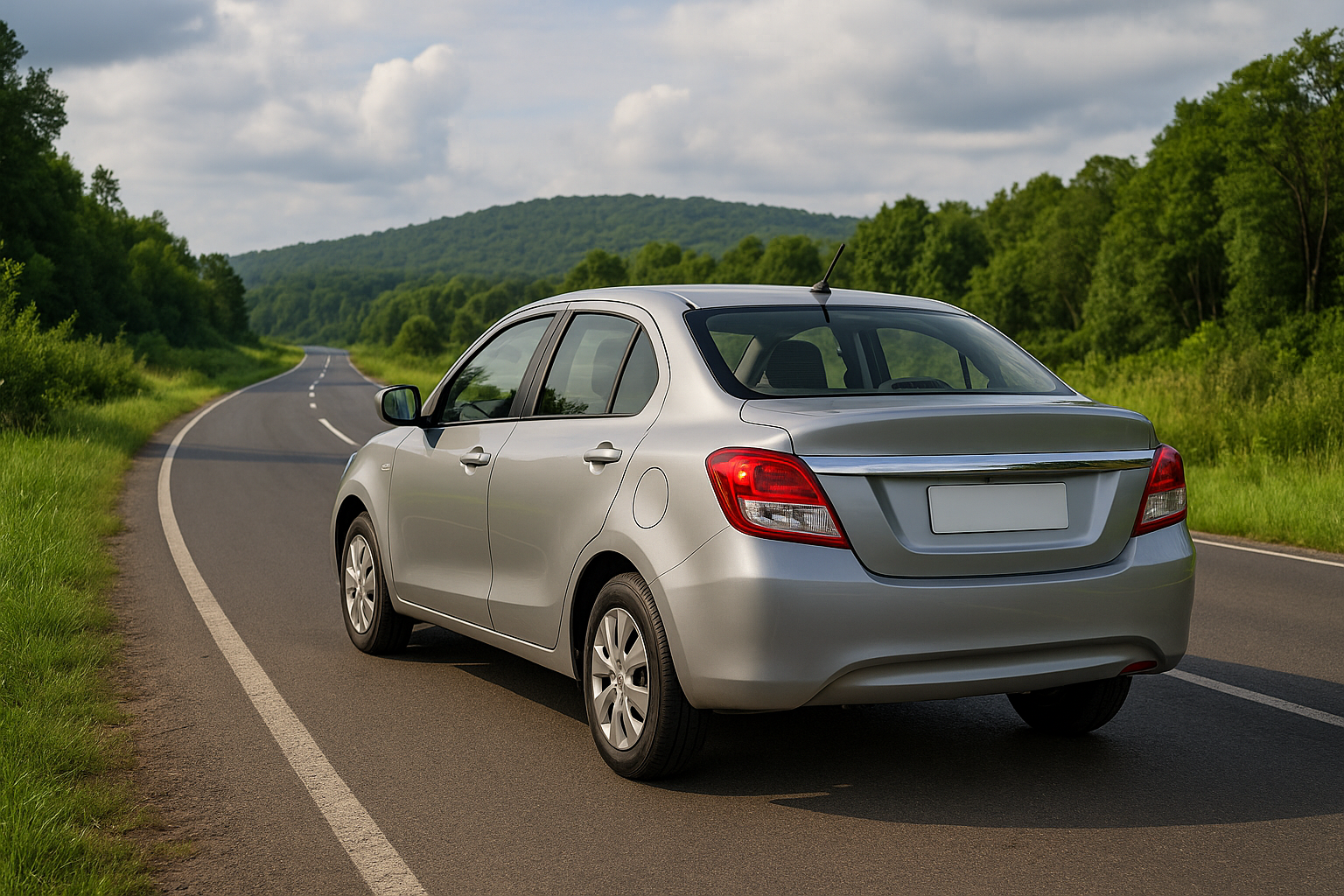 Family outstation road trip SUV on hills