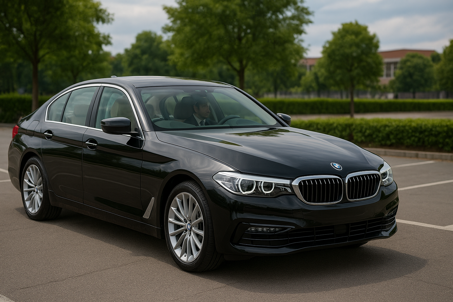 Luxury car interior leather seats