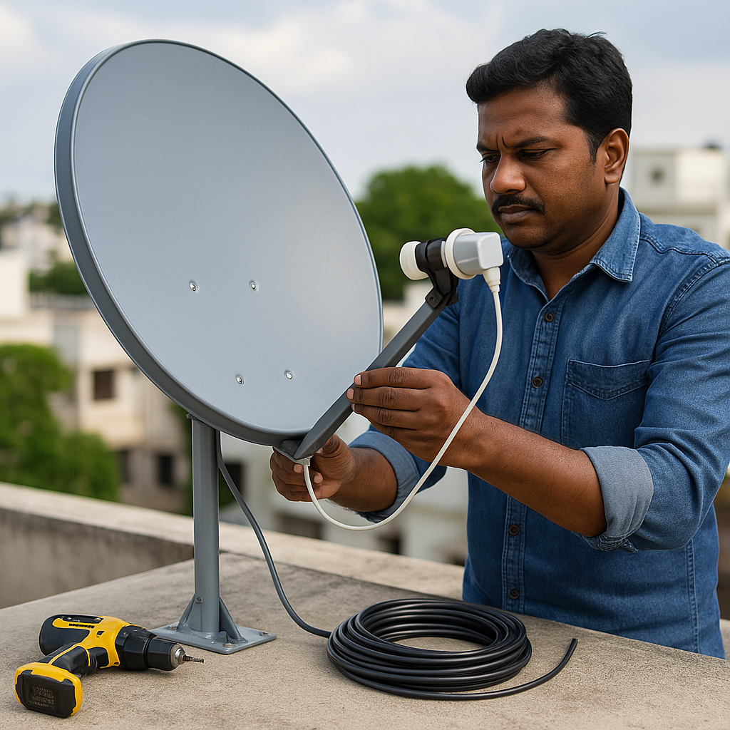 New DTH connection setup with TV