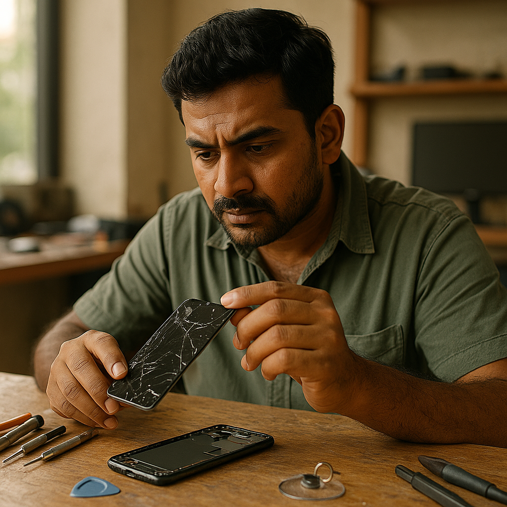 Smartphone screen replacement process