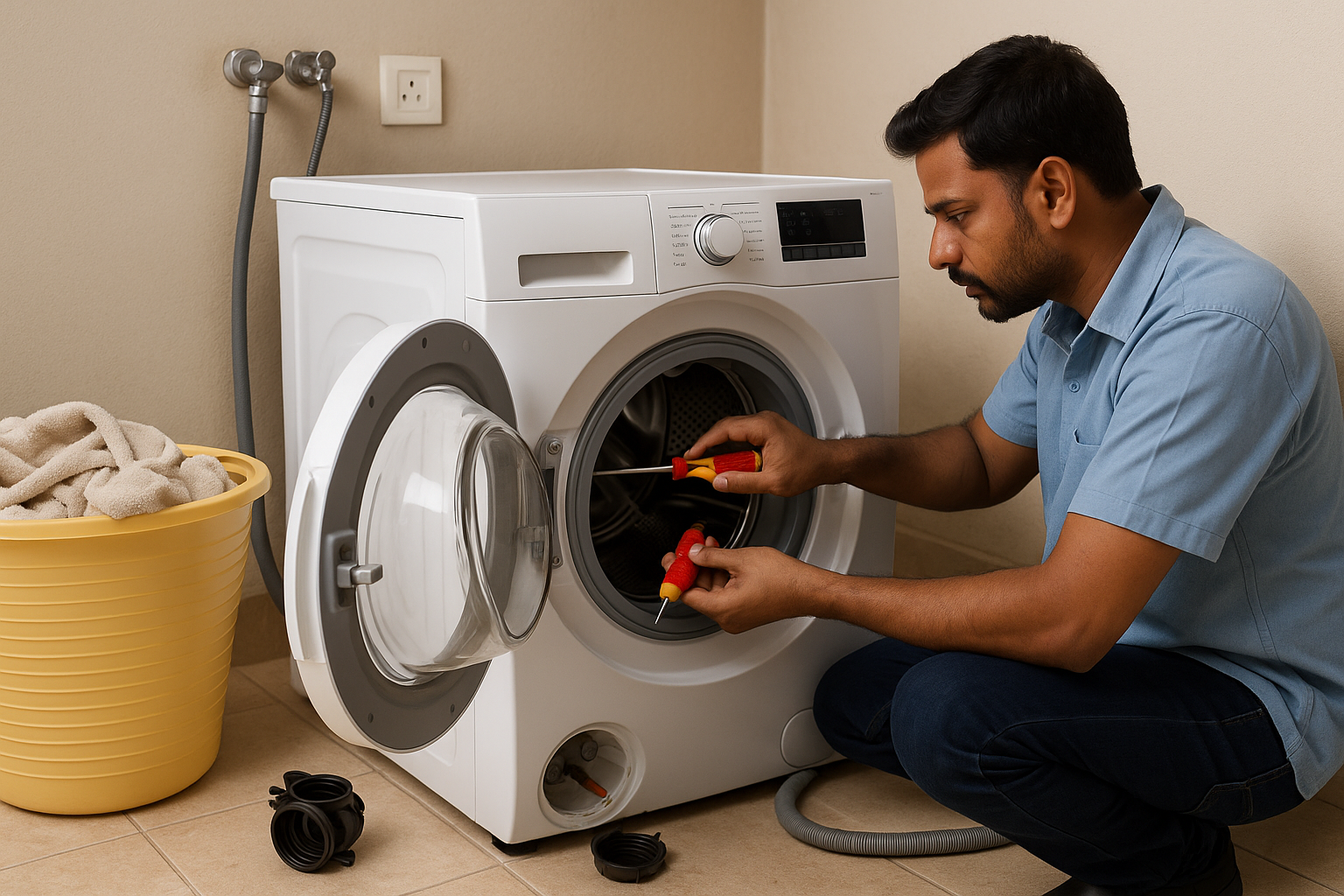 Inlet valve and drain pump repair