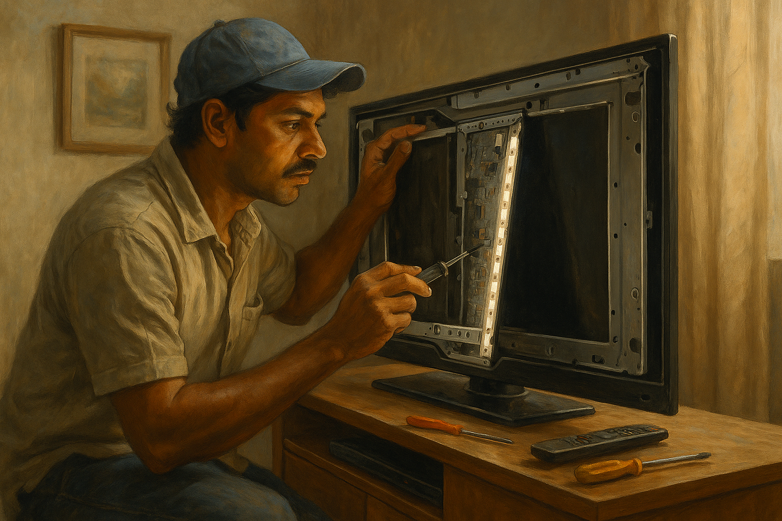 LED backlight strips replacement in TV